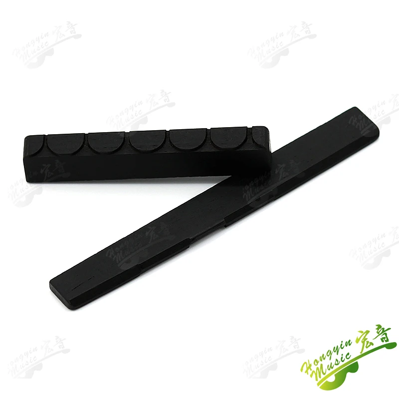 HUATOOL Sattel aus Ochsenknochen für klassische Gitarre, 52 mm x 6 mm x 9 mm, 80 x 10 x 3 mm, aus echtem Ochsenknochen, Saitenhalter – Detail 1