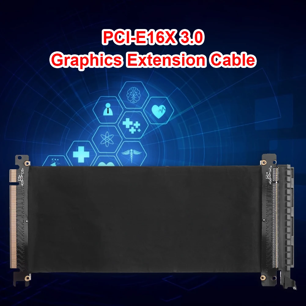 30cm Flexible PCI Gold Finger Pure Gold Craftsmanship Express Extension Cable PCI-E 16X Graphics Card Extender Riser