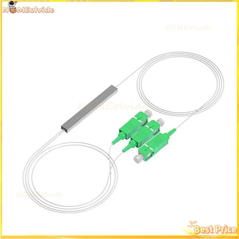 5PCS APC 1X2 FTTH Fiber Optic Splitter SC UPC PLC FBT Optical Coupler Singlemode Simplex Steel