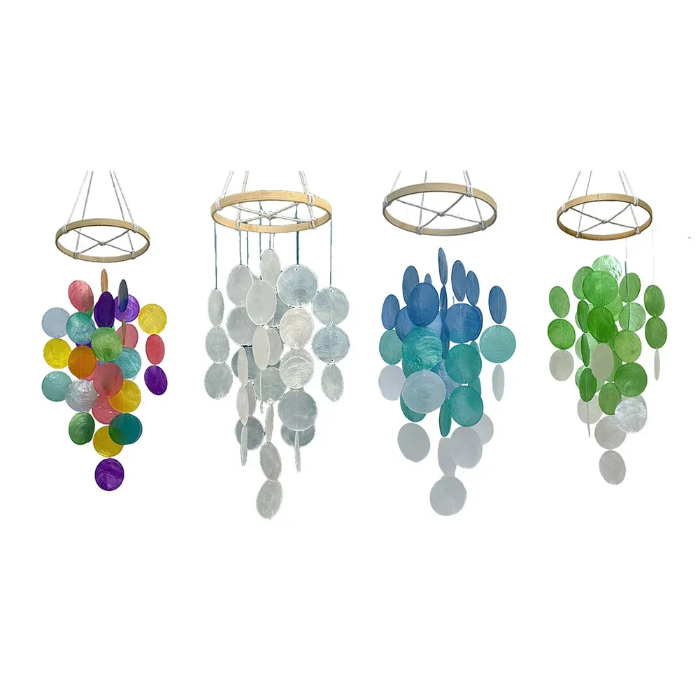 Bohemian Shell Wind Chime Handcrafted With Natural Elements For Indoor And Outdoor Decoration And Calm Ambiance