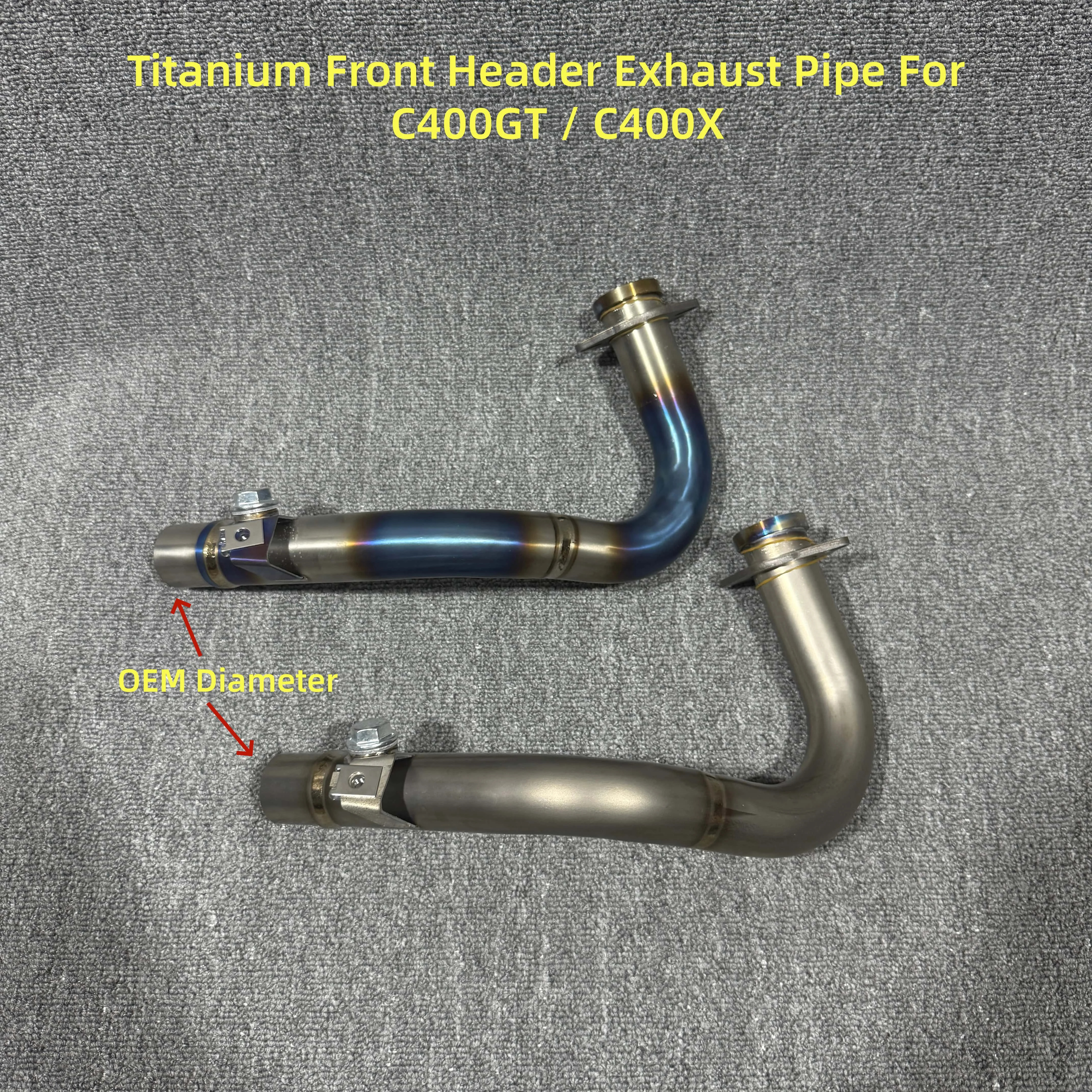 Escape Exhaust Systems Front Link Pipe Slip For BMW C400X C400GT 2025 2026 Moto Muffler Header Pipe System Modify Titanium Alloy