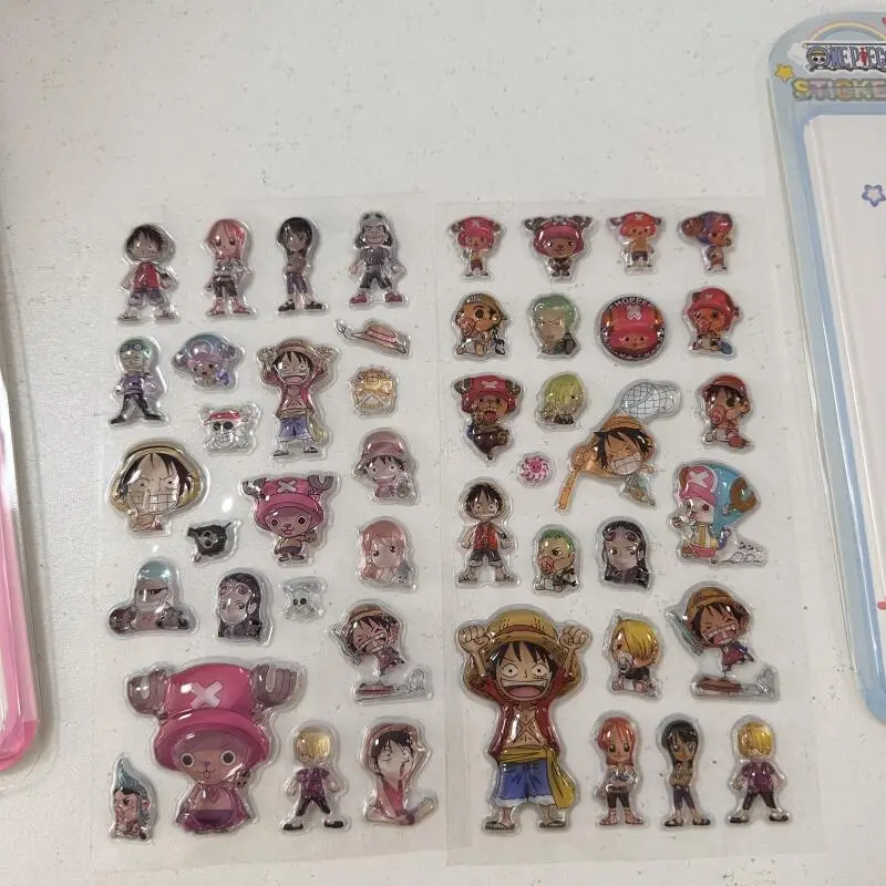 One Piece Monkey D. Luffy Roronoa Zoro Cartoon 3D Relief Stickers A Set of Two Anime Diy Sticker Toy Spot Gifts for Boys Girls view 5