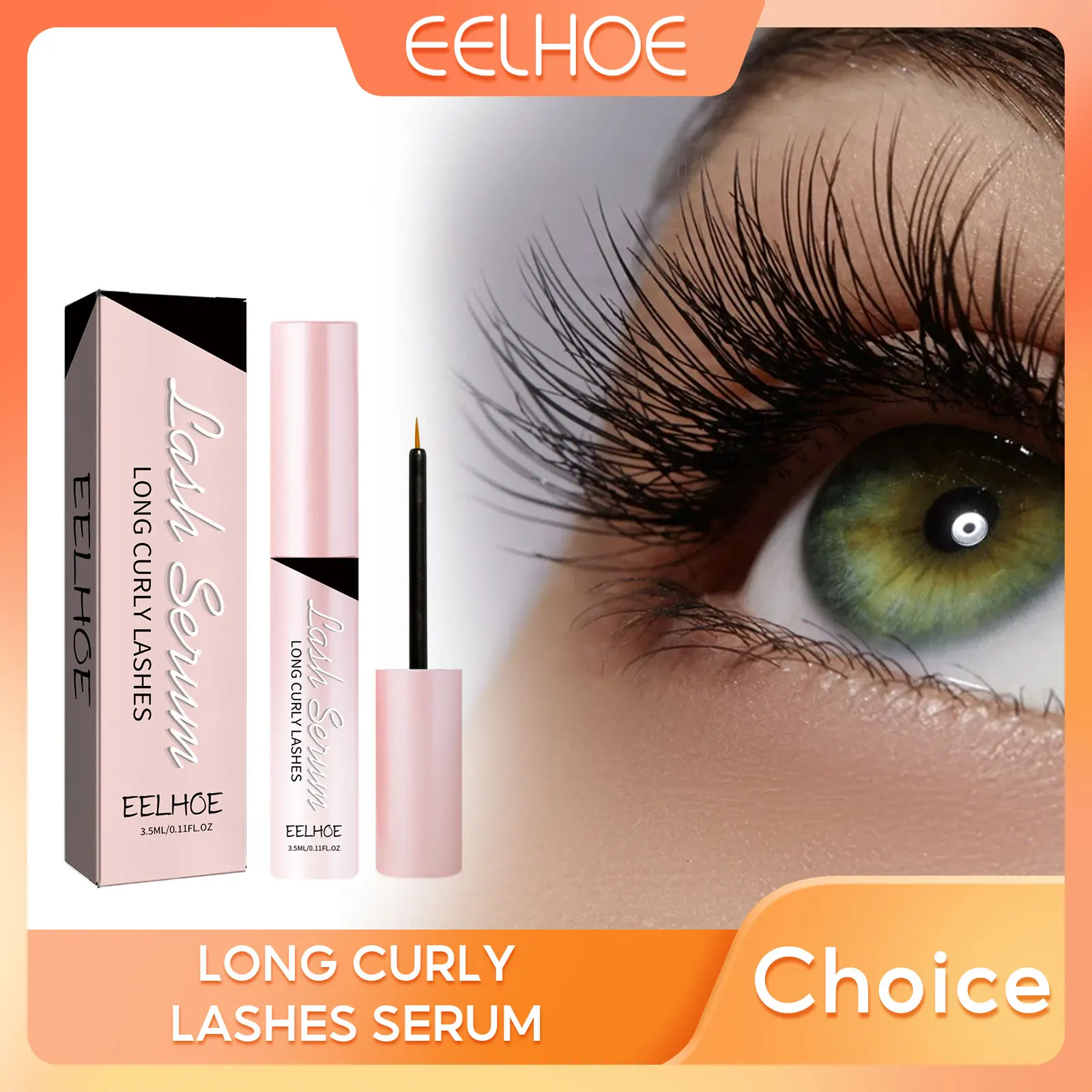 EELHOE Natural Eyelash Growth Serum Lengthening Fast Fuller Thicker Treatment Lash Lifting Lengthening Eyelashes Enhancer Liquid