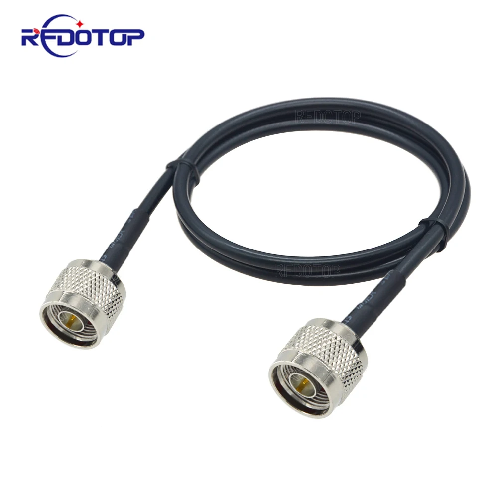 1Pcs RG-58 N Male to N Male Plug Connector RG58 Cable Low Loss Extension Adapter 50 Ohm RF Coaxial Jumper Pigtail 15CM-30M