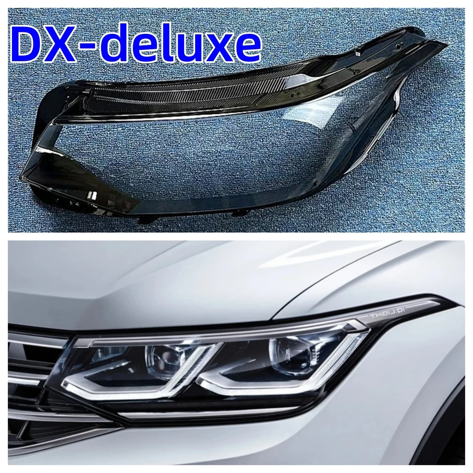 

Для Volkswagen VW Tiguan L 2022 2023, передняя крышка объектива автомобиля, сменная стеклянная фара, абажур, прозрачная фара, автомобильные аксессуары