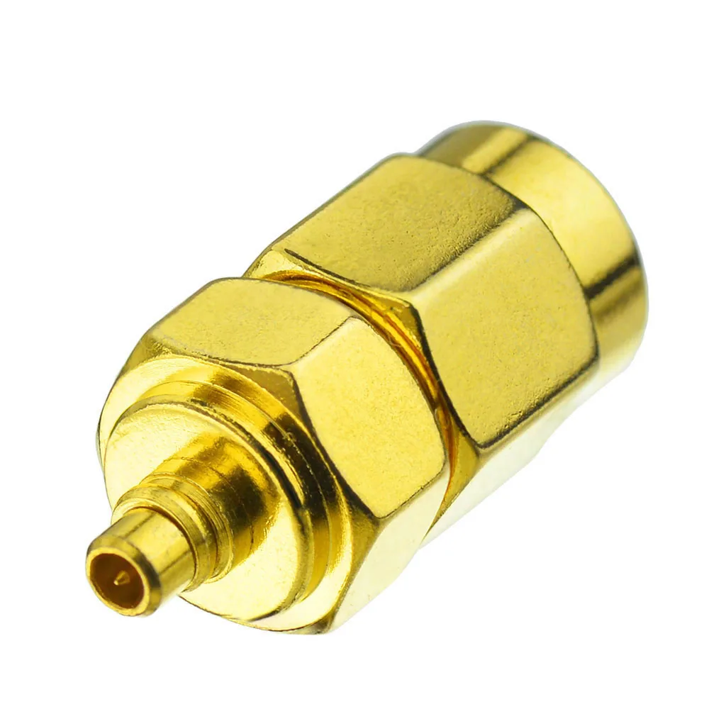 Superbat 5pcs SMA-MMCX อะแดปเตอร์ SMA ชาย MMC ปลั๊กตรงสาย Mount 50 OHM RF COAXIAL CONNECTOR