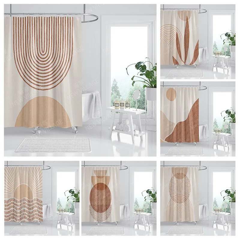 Waterproof fabric shower curtain Bathroom curtain accessories 180x200 Bath curtain for shower 240*200 nordic boho decor 240x200