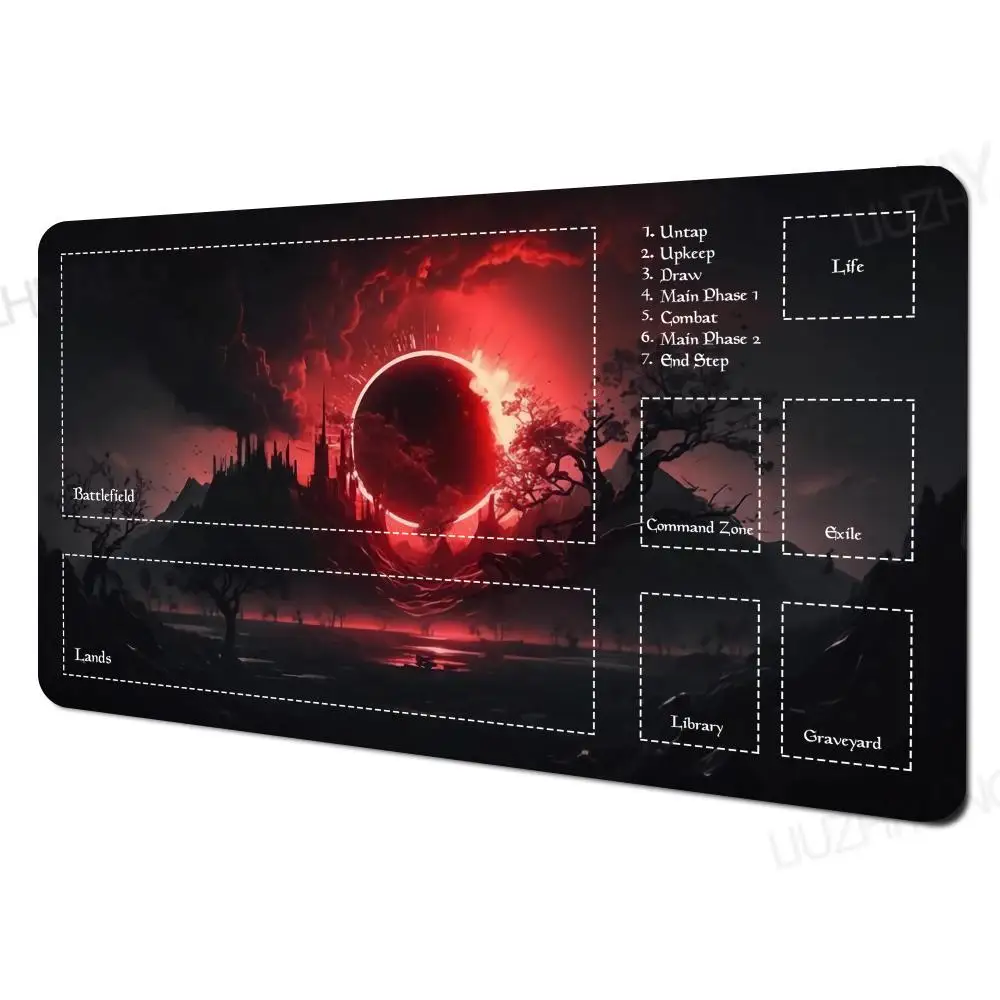 

Пейзажный коврик для мыши Magic Card Mat Большой компьютерный офисный коврик для мыши XXL Противоскользящий HD для MTG DTCG CCG RPG Коллекционные настольные коврики для карточек