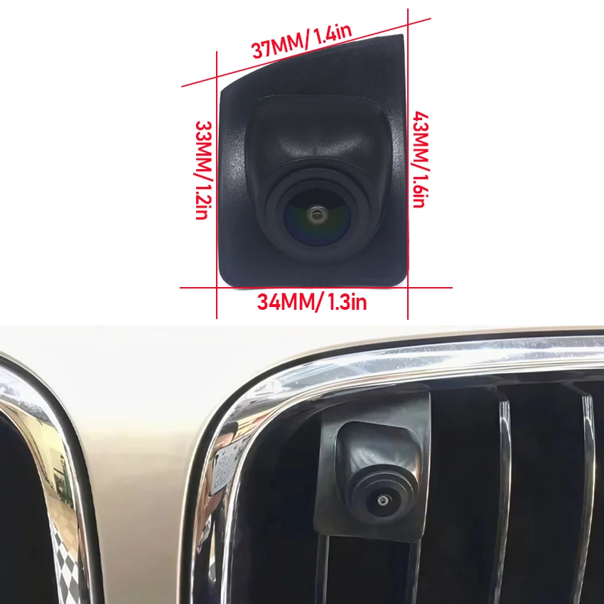 CCD Car Front View Parking Camera Logo Mark Camera For BMW X1 E84 2013 2014 FULL HD Night Vision Waterproof Car Front camera - Image 2