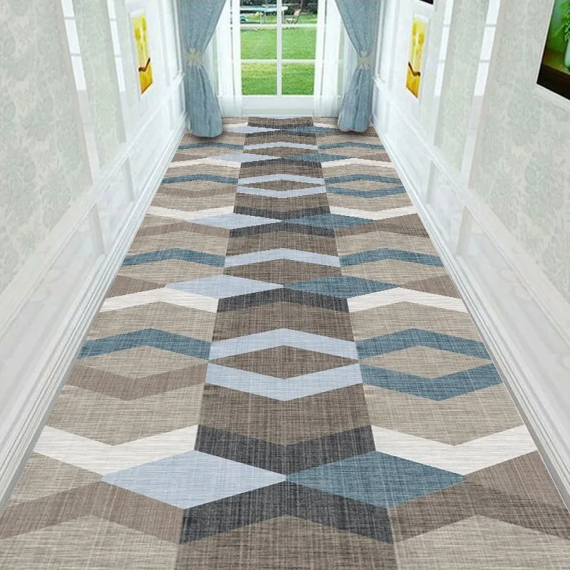 Custom Made Long Hallway Carpets European Stairs Corridor Carpet Hotel Hall Runner Aisle Carpet Area Rugs Non-slip Floor Mat