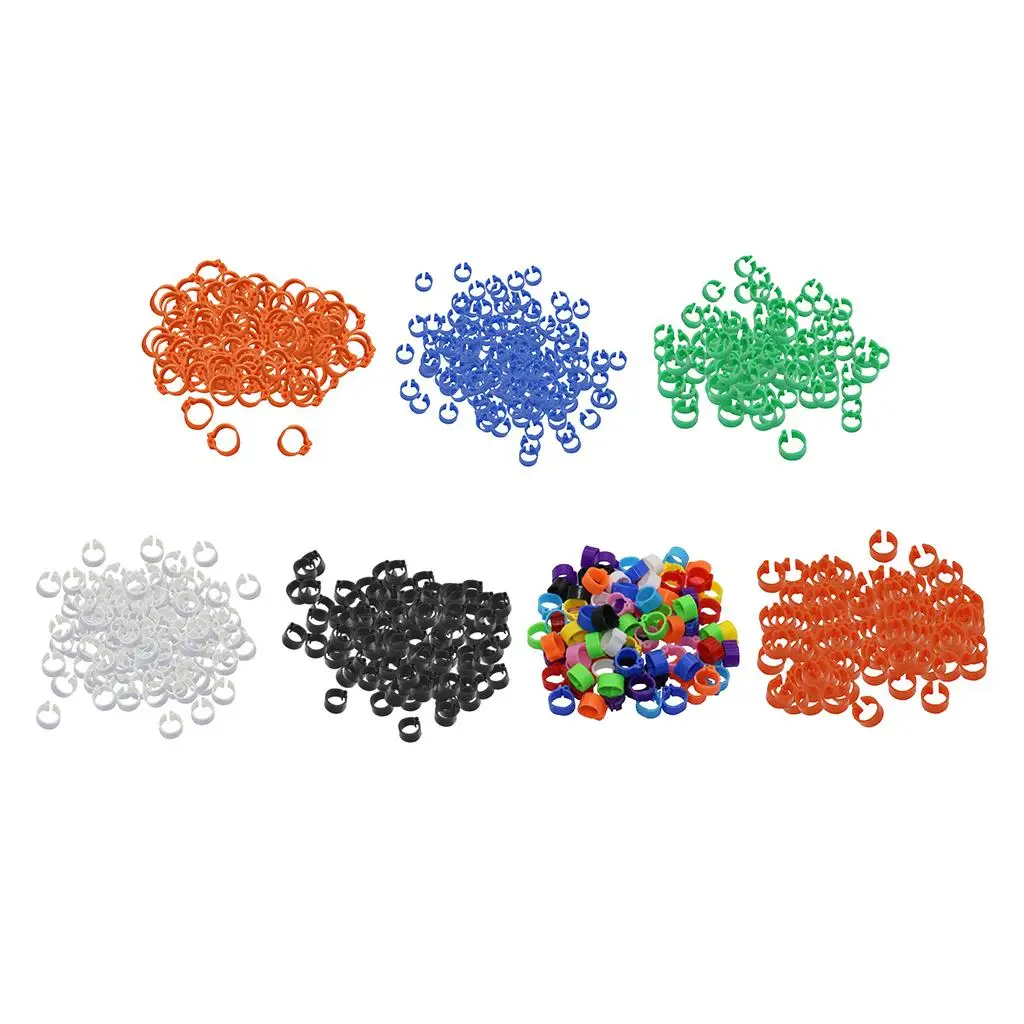 100pcs 8mm Bird Foot Ring Racing Pigeon Rings Pigeon Leg Bands Multi-color