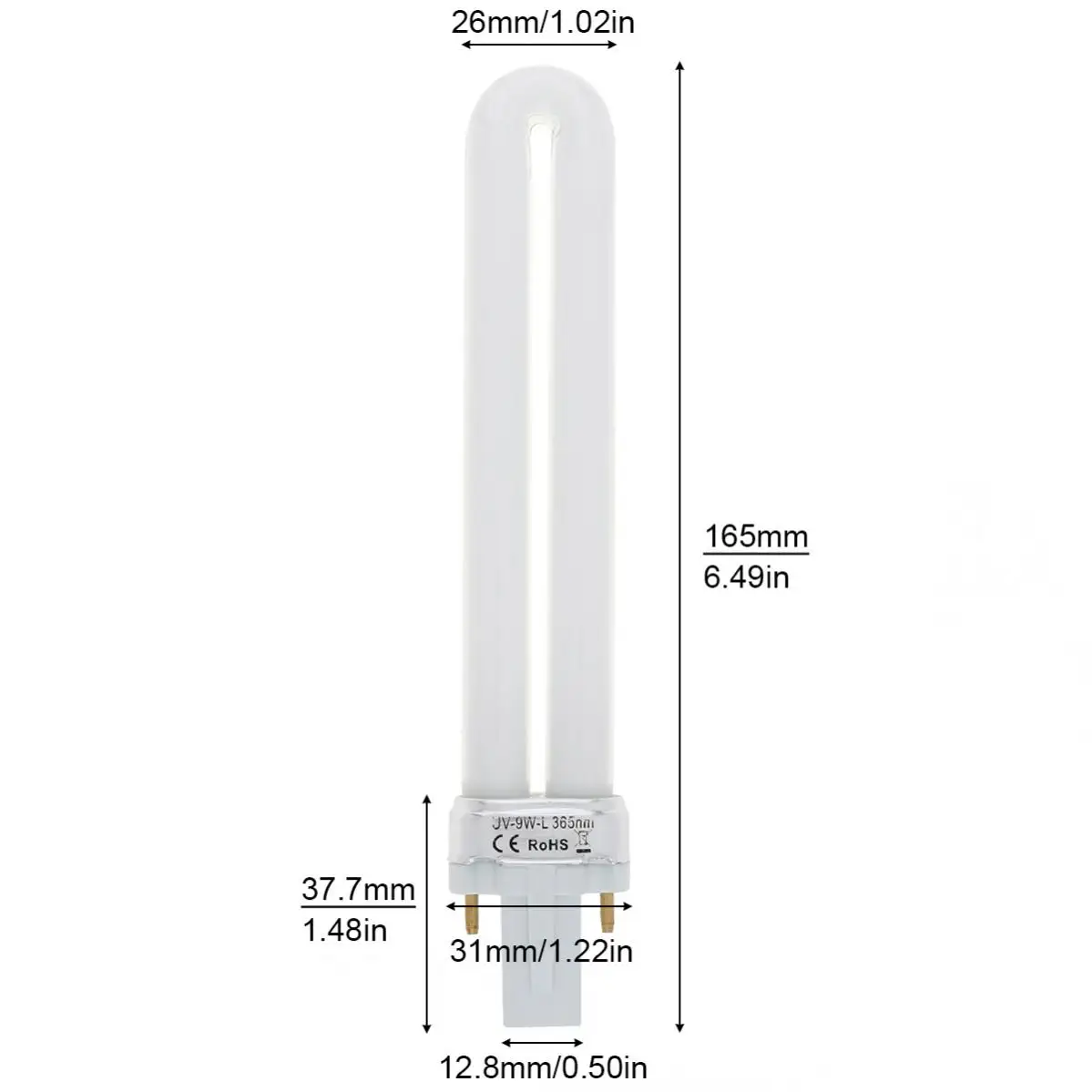 Lampadina a tubo per lampada UV 9W 365nm essiccatore per Nail Art lampada per polimerizzazione per unghie lampadina di ricambio strumenti per Manicure forniture per lampade per asciugatrice per unghie