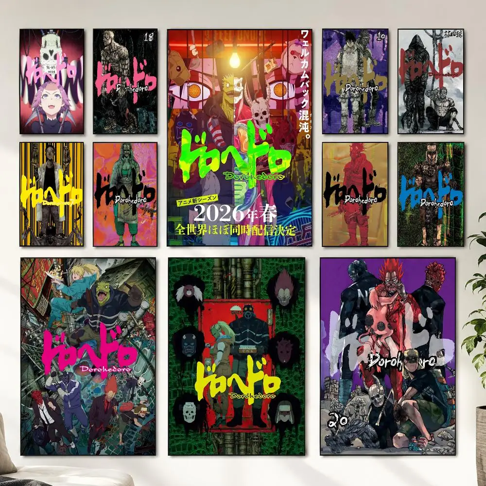 Best Sale Anime D-Dorohedoro Poster Sticker Self Adhesive For Playroom Bedroom Hallway Home Wall Art Decor Perfect Gift