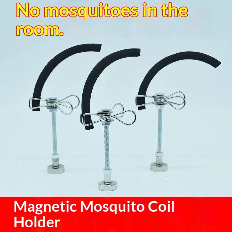 Movable Double‑Headed Alligator Clip Mosquito Coil Holder Vertical Incense Tray Stand for Household Summer Insect Repellent