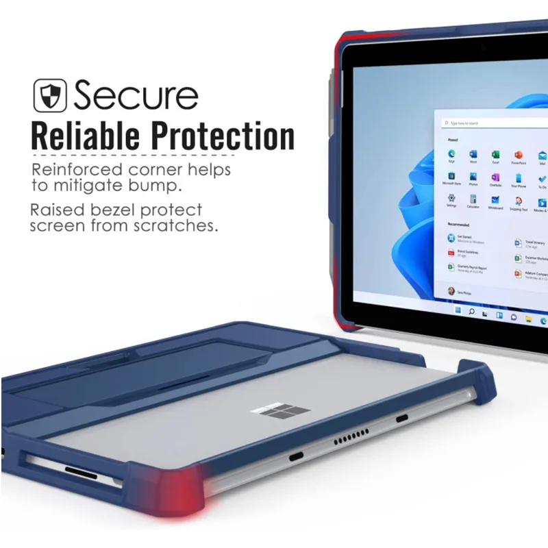 Étui de protection tout-en-un avec porte-stylo et dragonne, housse pour Microsoft Surface Go 3 2 2021 2020 2018