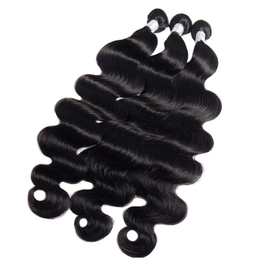 Brazilian Body Wave Bundles 100% Unprocessed Remy Human Hair Natural Black 10-40 Inches Extensions For Women