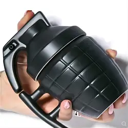 Creative Funny Grenade Water Bottle With Lid Funny Gifts Novelty Grenade Designed Ceramic Coffee Mug Thermos Cup