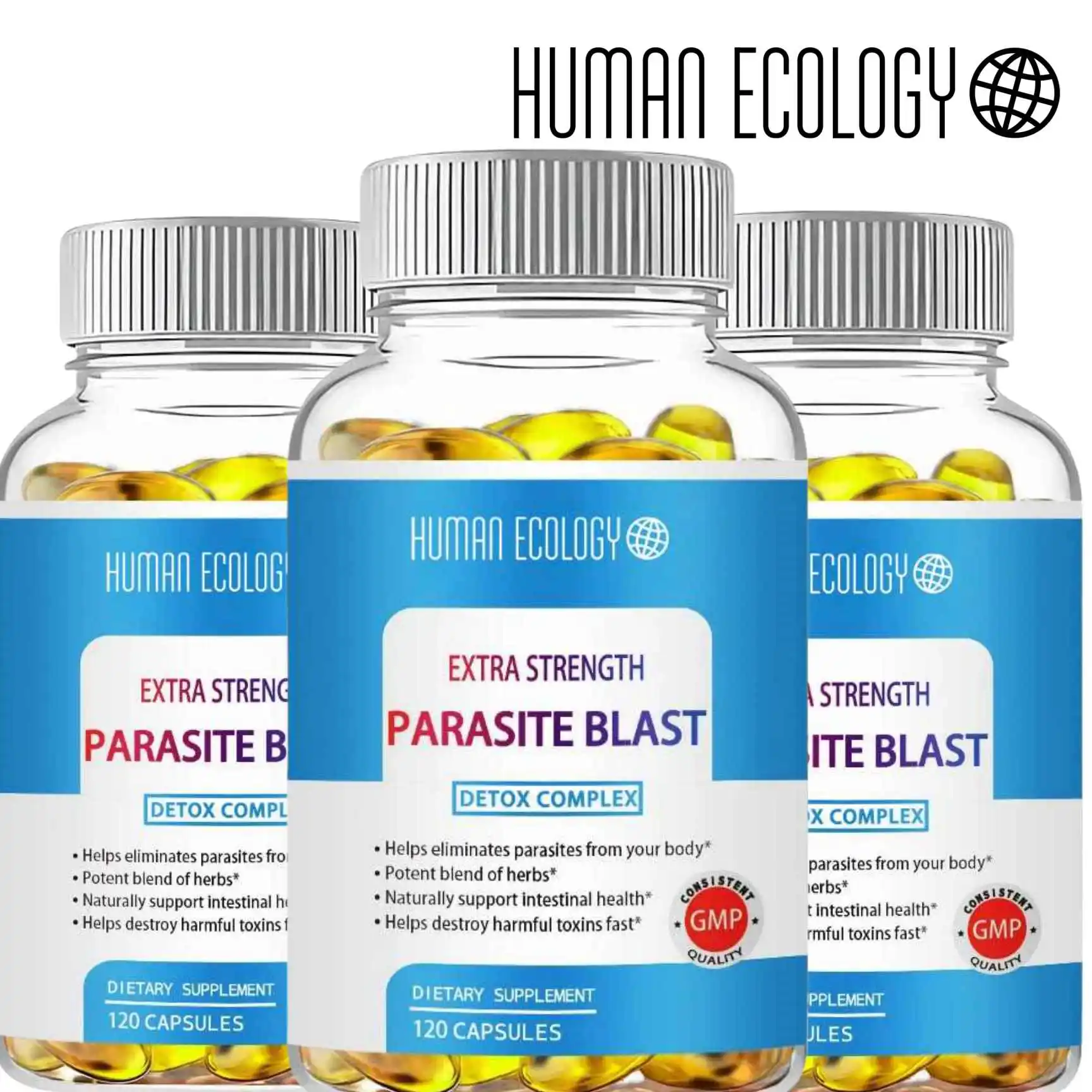 

Human Ecology Cleansing Supplement - Supports Colon Cleansing, Immune System Health - Non-GMO, Vegan Capsules