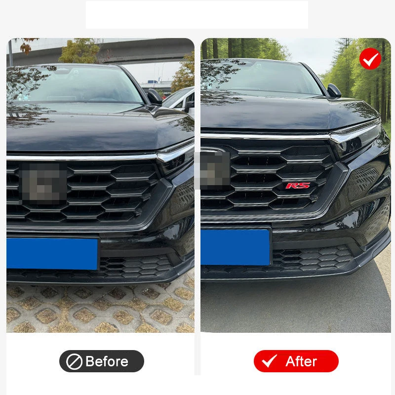 Front Grille RS Emblem Badge For Honda CRV 2023-2026 Hybrid EV Center Mesh Logo Clip Retrofit Styling Car Exterior Exterior Part