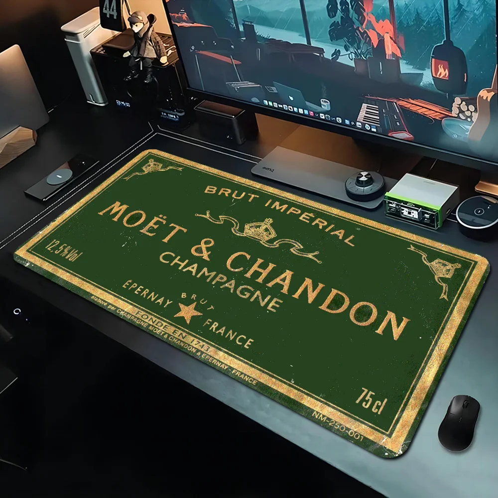 Champagne M-Moet &Chandon Non-slip Lockedge PC Gaming Mouse Pad Gamer Desk Mats Keyboard Pad Mause Pad Muismat For PC Mouse