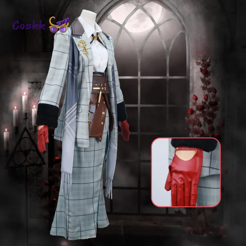 Game Path to Nowhere‌ Hilda Cosplay Costume Plaid Suit Dress Uniform Women Halloween Carnival Party Play Role Clothes
