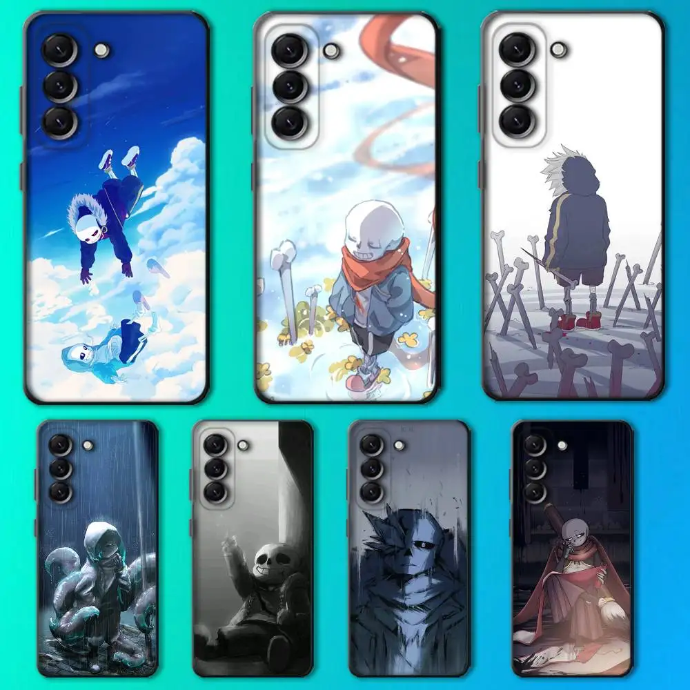 

U-Undertale Sans doggo Phone Case For Samsung Galaxy A13,A21s,A22,A31,A32,A52,A53,A71,A80,Soft Black Shell