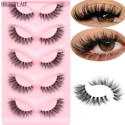 Cat eye Eyelashes 3D Mink Lashes Natural Long Full Strip Lashes Transparent terrier Short Mink EyeLashes Manga False Eyelashes