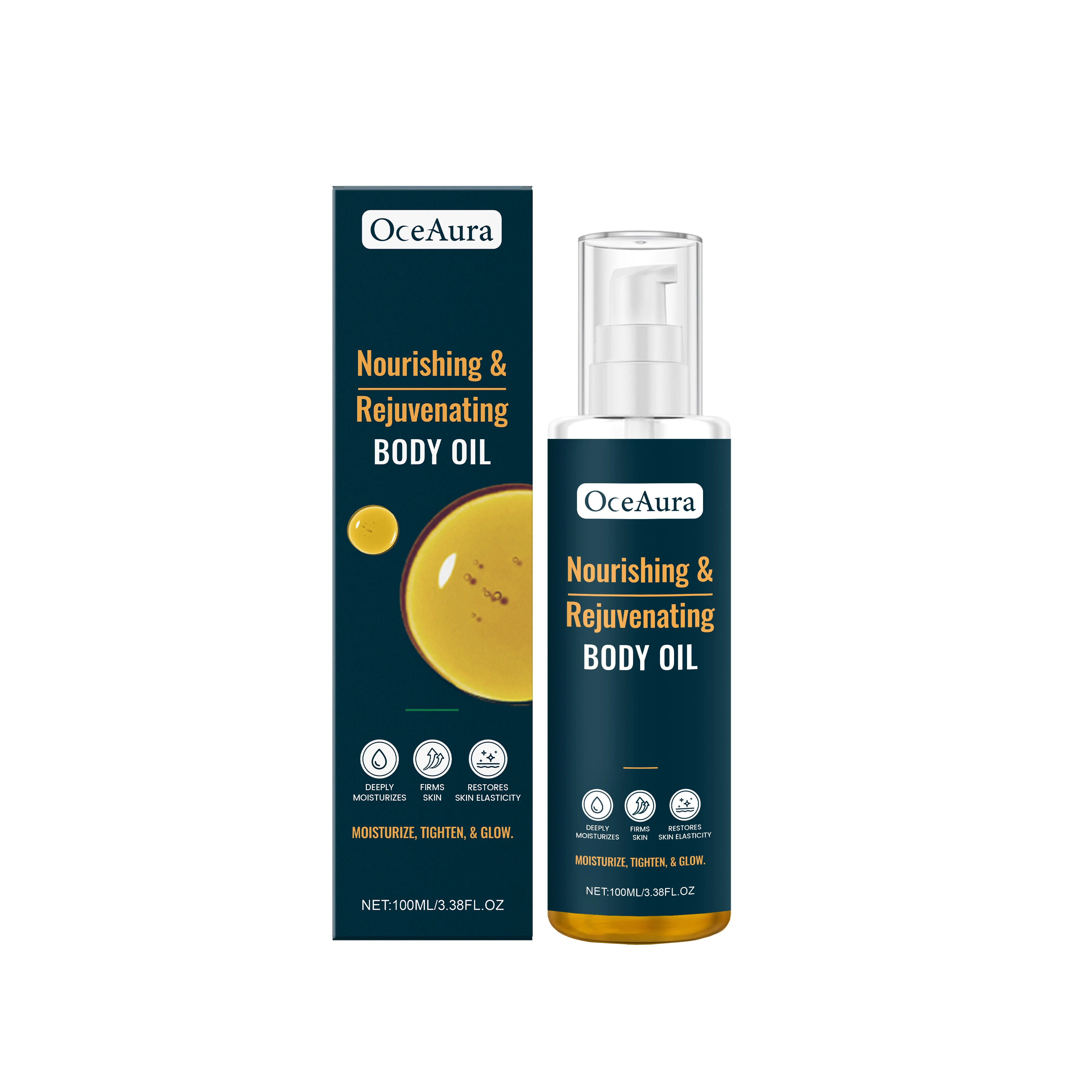 OceAura Nourishing Body Oil for Skin Hydration & Radiance for Daily Use