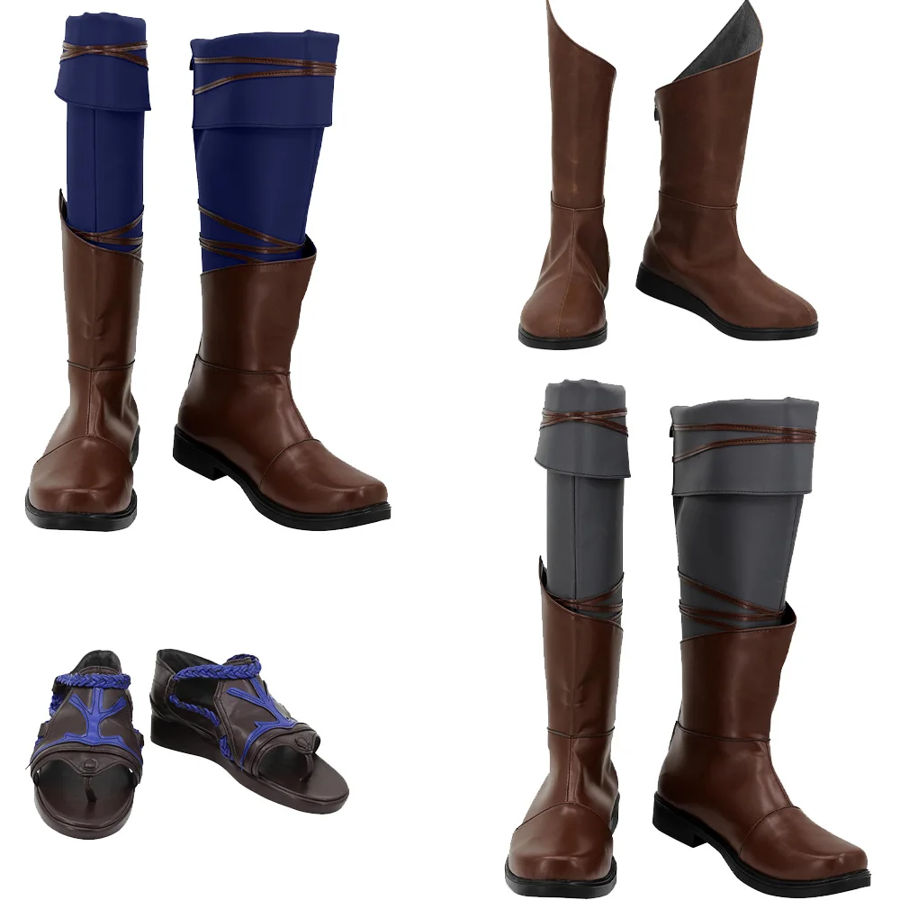 Jogo Baldur's Cos Gate Astarion Sapatos Cosplay para Homens e Mulheres, Disfarce Halloween Costumes Acessório, Custom Made Shadowheart Botas