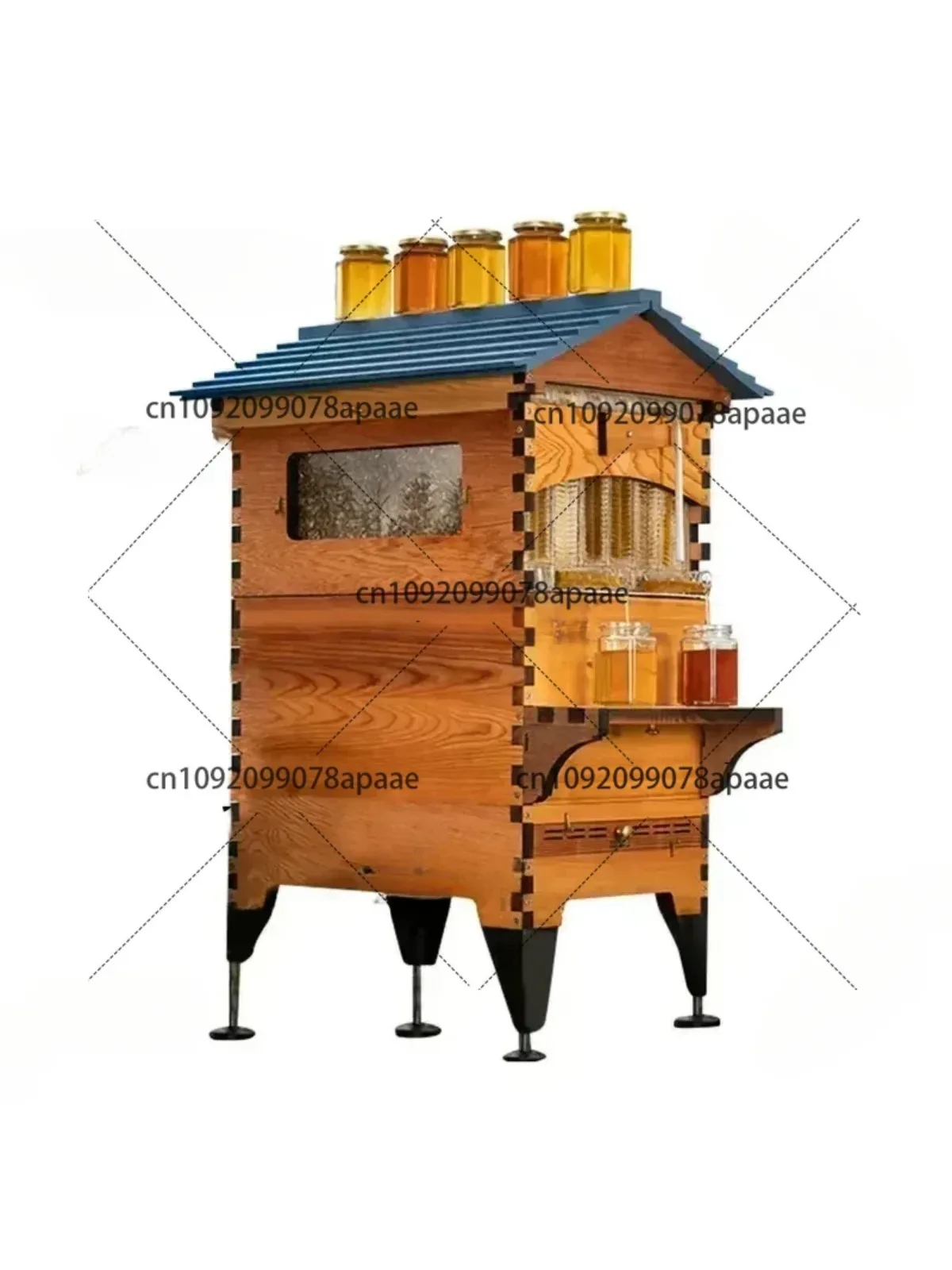 خلية النحل الأوتوماتيكية 7 إطارات 2 صندوق مجموعة كاملة من معدات تربية النحل لاستخلاص العسل #1
