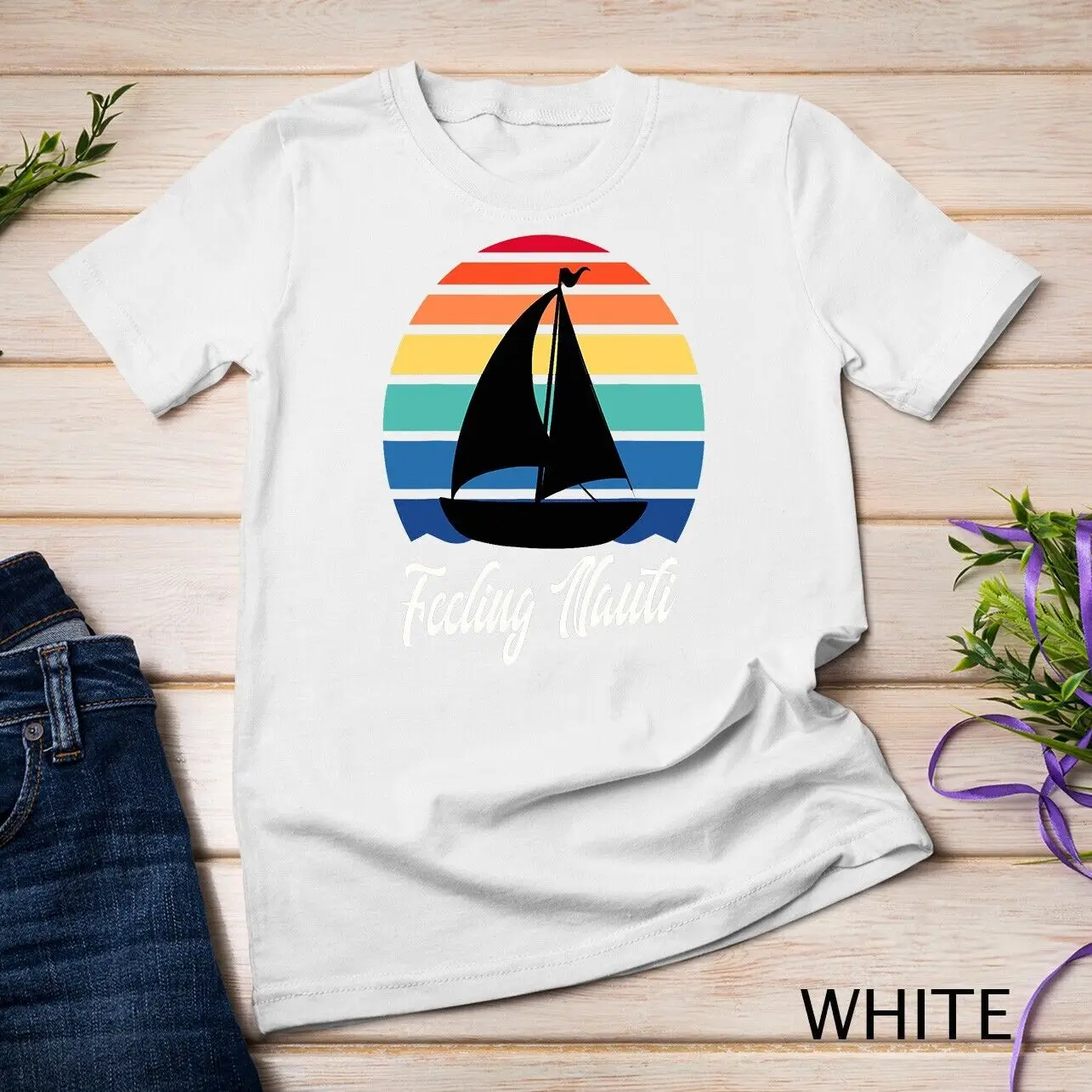 Feeling Nauti - Funny Sailing Sailboat Sail Boating Captain Unisex T-shirt