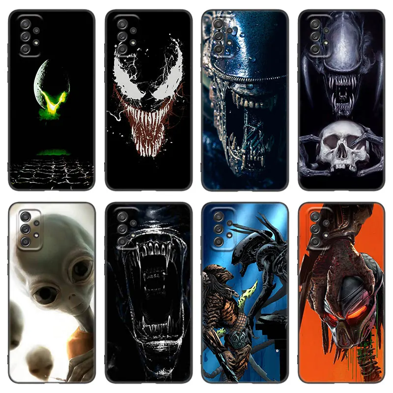 Scary Alien Phone Case For Samsung Galaxy A21 A30 A50 A52 S A13 A22 A32 4G A23 A33 A53 A73 5G A12 A31 A51 A70 A71 A72 Soft Cover