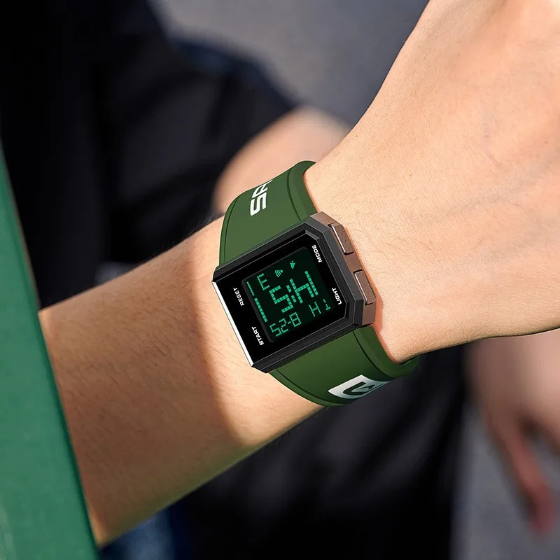 

Electronic Watch multi-functional middle school students waterproof sports watch personality luminous men fashion simple square