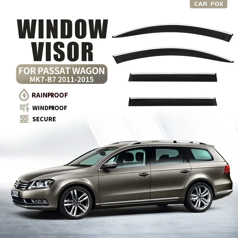 

For VW Passat Variant MK7 B7 2011-2015 Window Visor Vent Shades Ventvisor Wind Deflectors Visor Rain Guard Shades Body Kit
