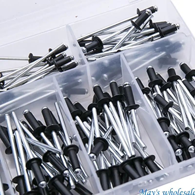 Multiple Size Metal Rivets Assorted Set Simple Installs for Household Repairs 448A