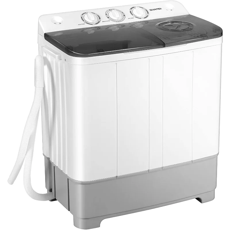 

Портативная стиральная машина Giantex, комбинированная стиральная машина и спиннер 2 в 1, вместимость 22 фунта, стирка 13,2 фунта, вращение 8,8 фунта