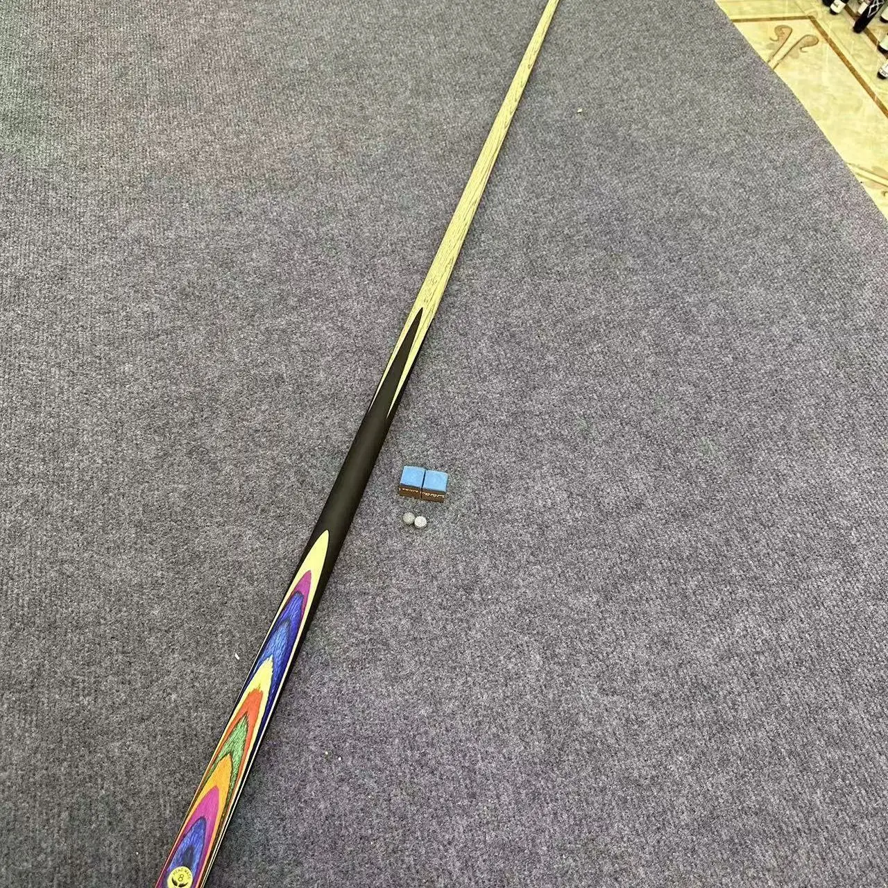 Professional Snooker Billiard Cue Handmade Rainbow Grip Solid Wood 10mm Tip Pool Cue Stick For Black 8 Billiards Game
