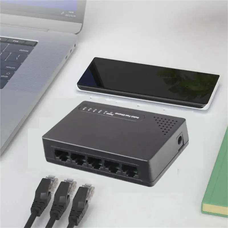 B0KF 5-Port 10/100Mbps Fast Ethernet Switcher Networking RJ45 Ethernet Splitters
