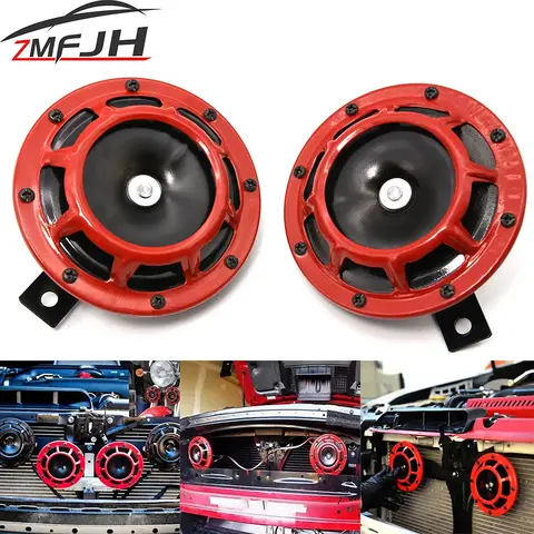 오토바이 및 자동차 335HZ/400HZ에 대 한 2pcs 12v 115DB Hella 슈퍼 시끄러운 소형 전기 폭발 톤 자동차 공기 경적 키트