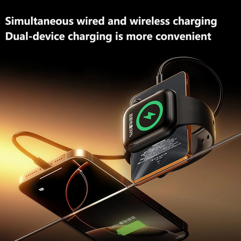 بنك طاقة VIVO 10000 مللي أمبير في الساعة فائق النحافة لـ MagSafe، بطارية محمولة لاسلكية مغناطيسية 20 وات شحن سريع CCC لهاتف iPhone iWatch