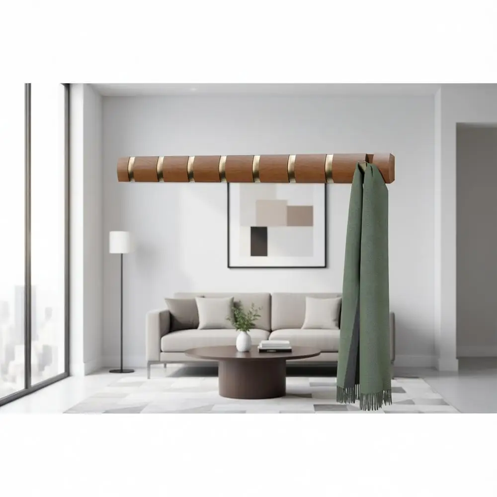 

Wall-Mounted Warm Gold Hook, 8-Inch Lip Design