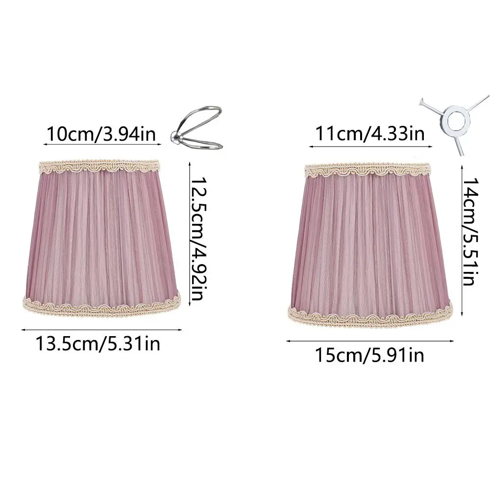 Clip on/Meson Type Cloth Lamp Shade Wear‑resistant Soft Table Lamp Cover Easy Installation High Light Transmission