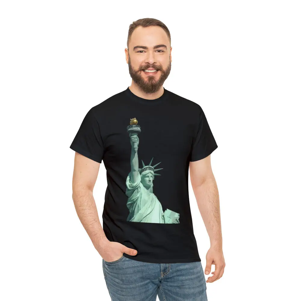 Statue Of Liberty Poster Art For Man Woman Short Summer Tees Casual Cotton Luxury Brand