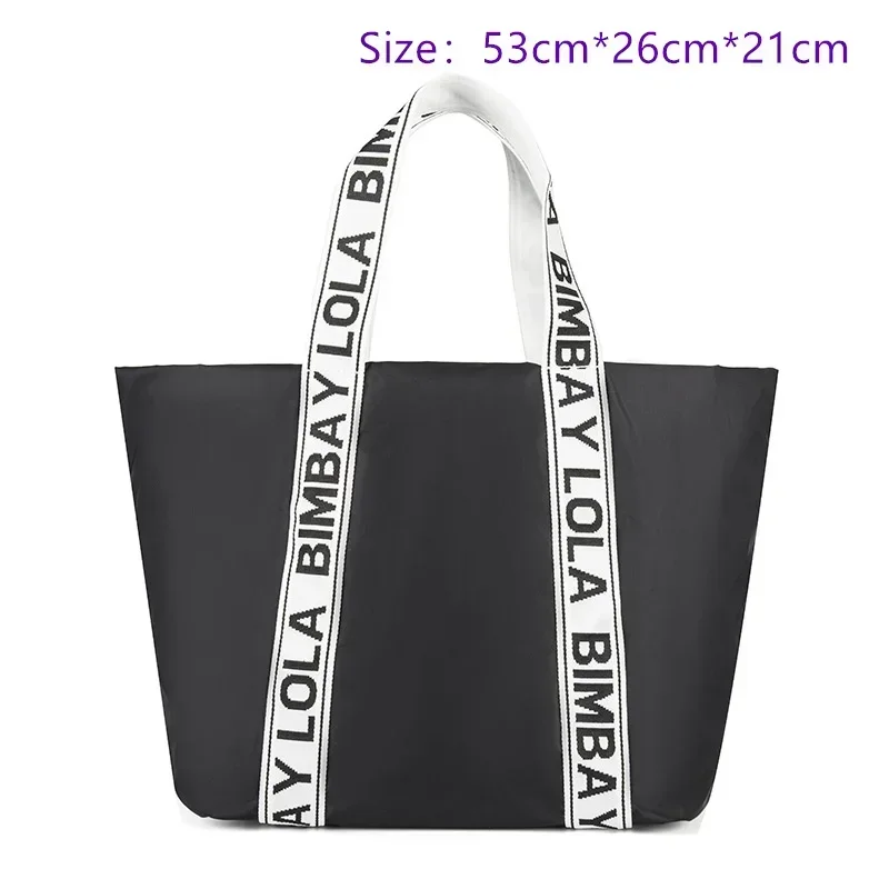 Original Bimba and Lola Ladies Single Bag Fashion Handbags Classic Nylon Tote Bag Travel Vacation