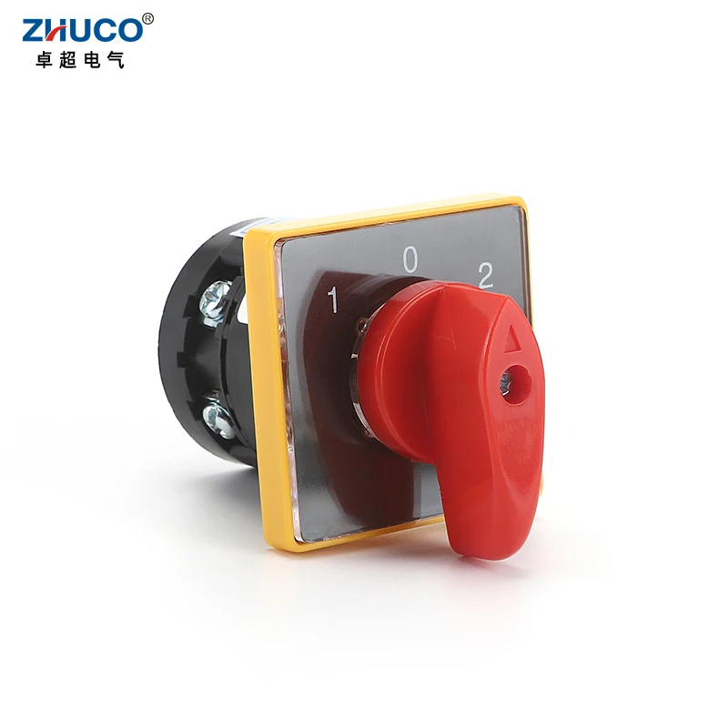 ZHUCO HZ5B-10/D101.1 10A ON OFF ON 4 Screw Rotary Knob Three Position One Pole Combination Universal Changeover Switch