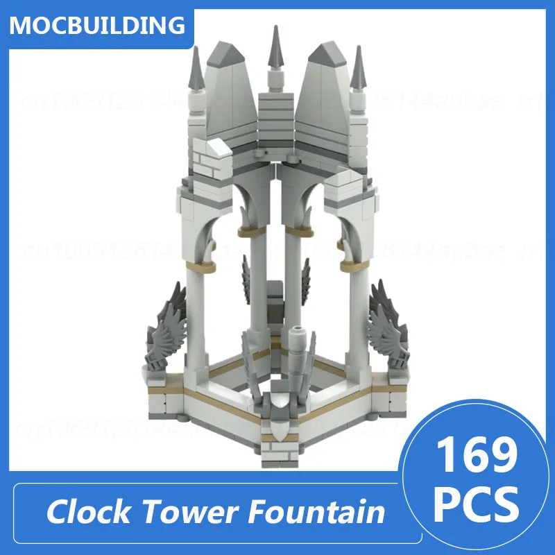 

Clock Tower Fountain Model Moc Building Blocks Architecture Display Diy Assemble Bricks Creative Collect Xmas Toys Gifts 169PCS