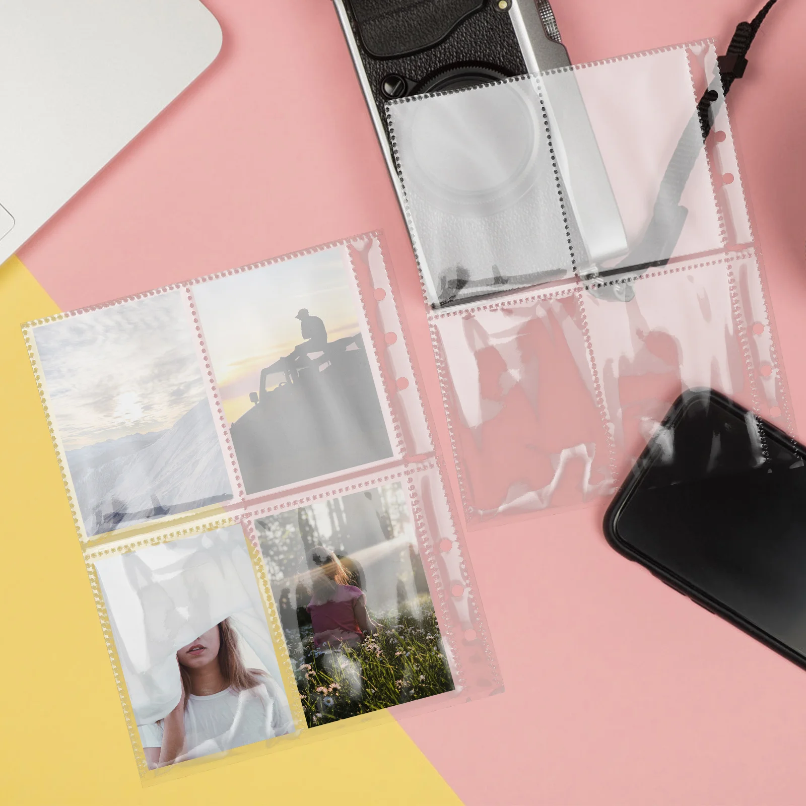 

30Pcs Photo Card Sleeves Binder Insert Pages Scratch Damage Protection Gift for Friends Family Clear Photo Pockets