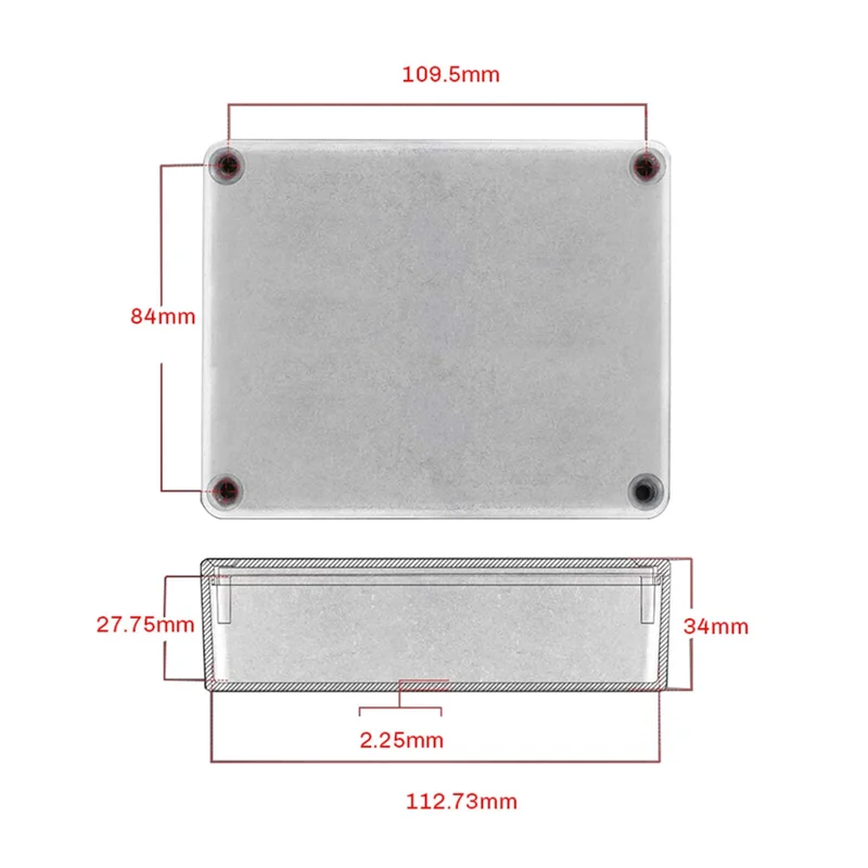 A69P-3PCS 1590BB الغيتار دواسة الضميمة الألومنيوم دييكاست ستومب صندوق حالة تبديل صندوق التبديل 120X94.5X34mm #5