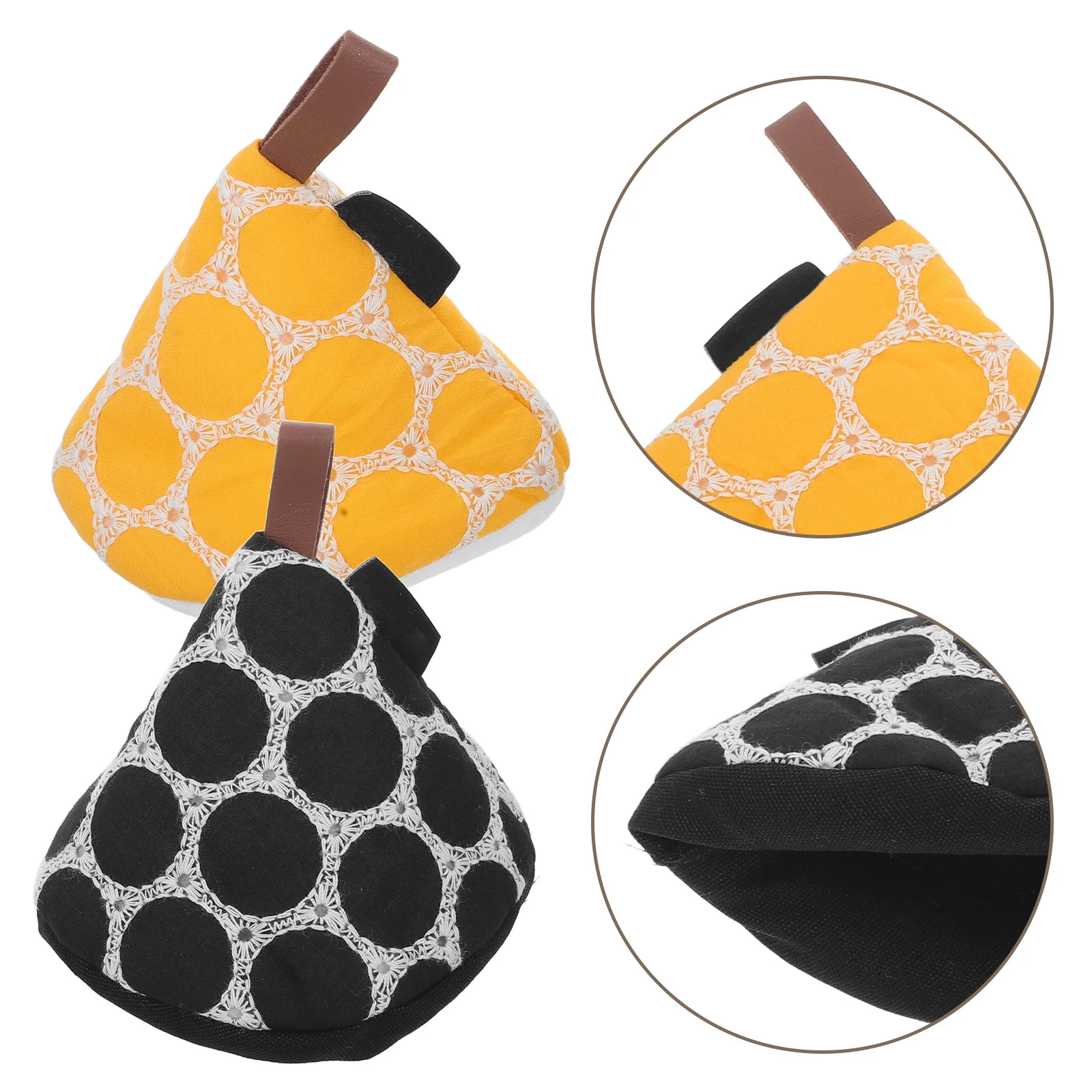 

2 шт. треугольные термостойкие чехлы на ручки кастрюли японский дизайн изолированная ручка крышки кастрюли рукавицы кухонная безопасность приготовления пищи