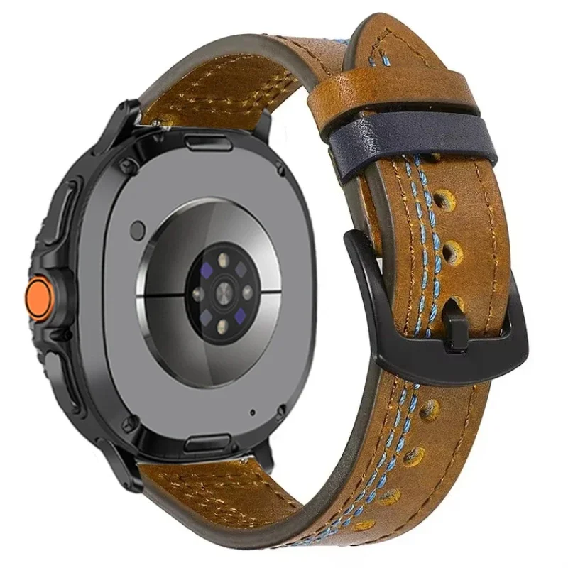 حزام ساعة جلدي لساعة سامسونج جالاكسي 8 40/44 ملم/ 8 كلاسيكي 46 ملم أساور معصم قابلة للتعديل لساعة سامسونج 8 سوار كوريا